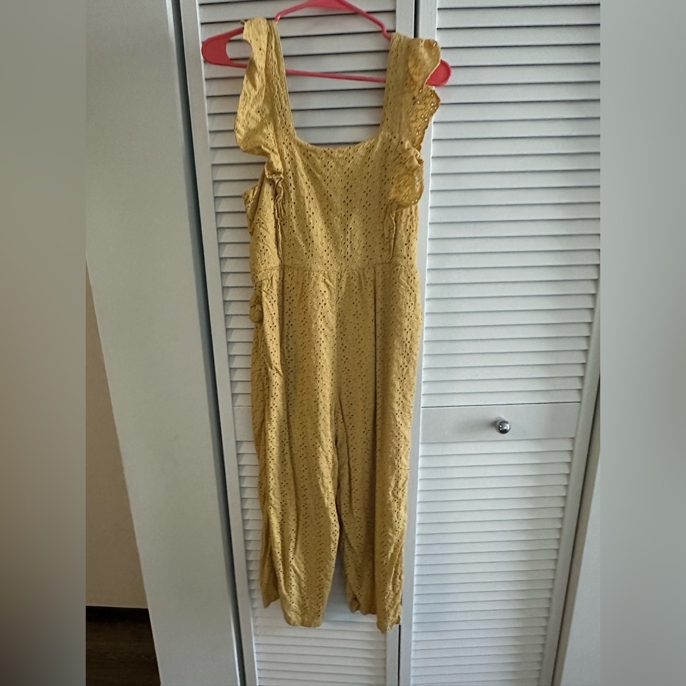 MINKPINK Mustard Eyelet Jumpsuit